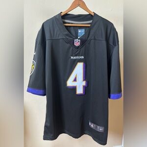 Nike Men's Black NFL  Baltimore Ravens Zay Flowers #4 Game Jersey Size Small